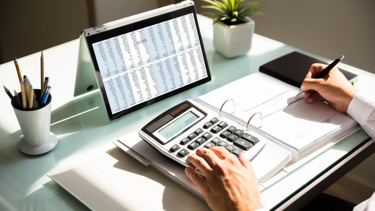 person calculating